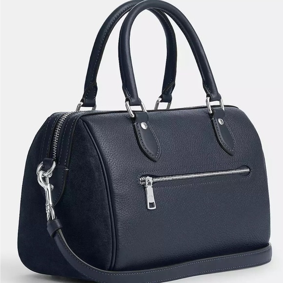 💙 “Last One”Coach Rowan Satchel Silver/Denim - Picture 10 of 15